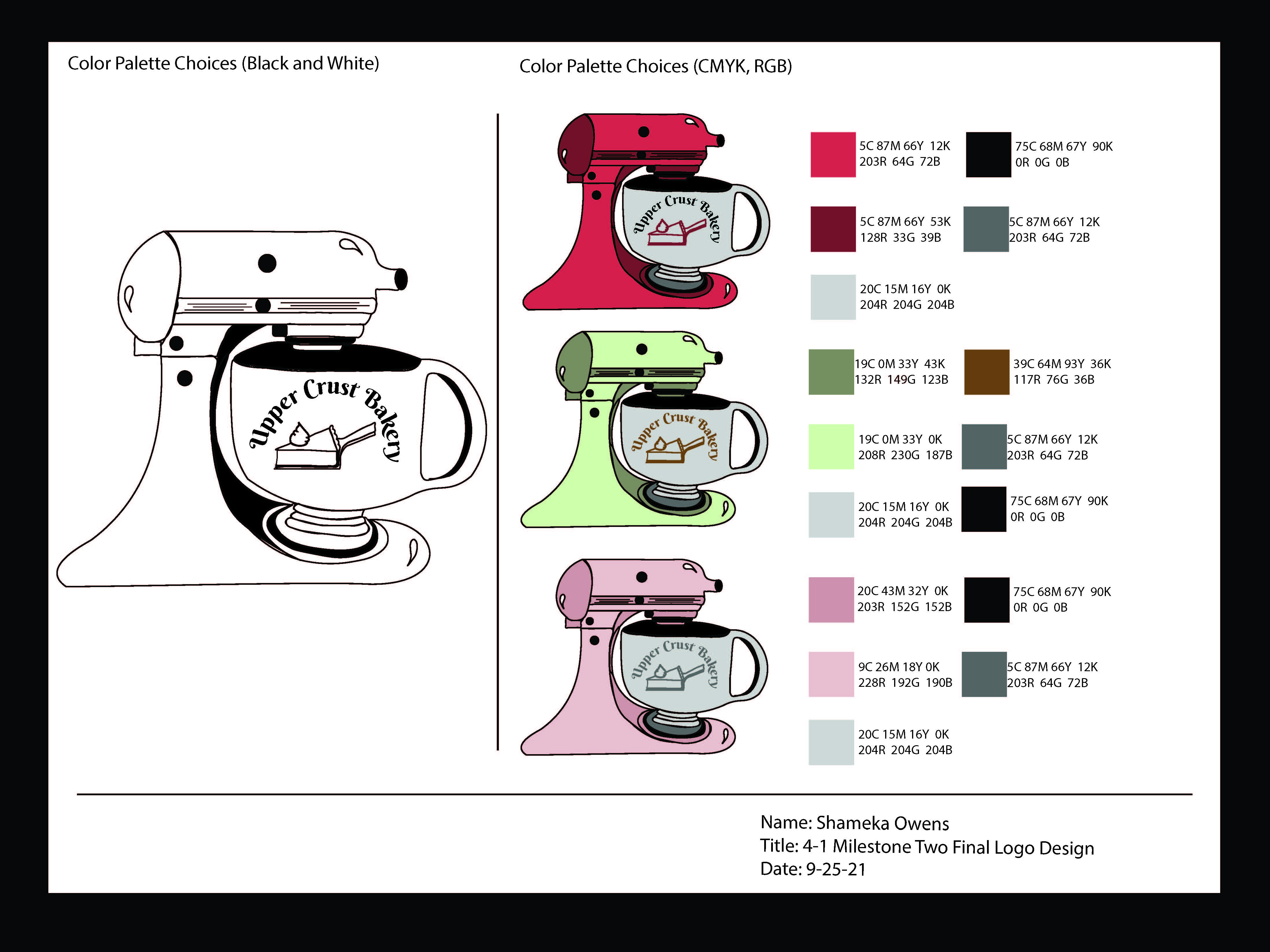 A rough design of a Mixer and Color Palette